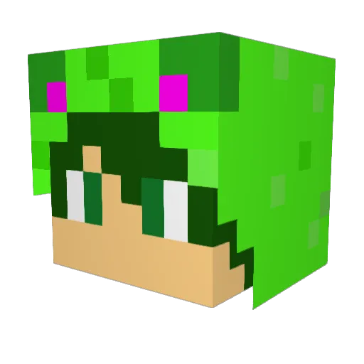 Zekai_Zo Minecraft avatar head, 3D render