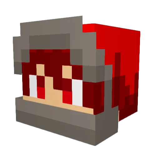 Zekam Minecraft avatar head, 3D render