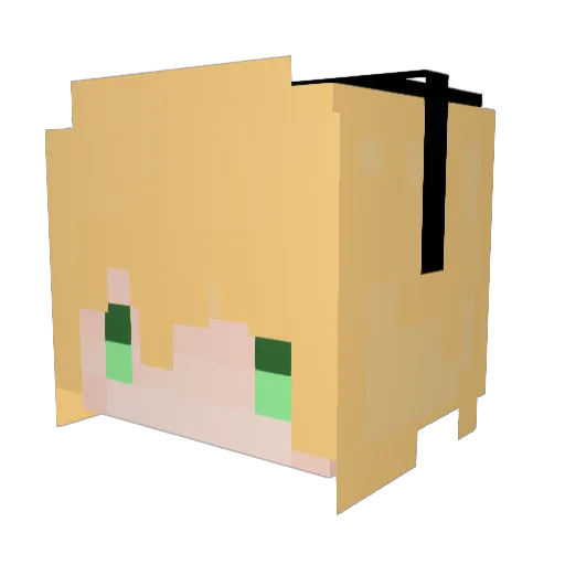 Zekamashichan Minecraft avatar head, 3D render