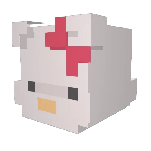 Zekarto Minecraft avatar head, 3D render