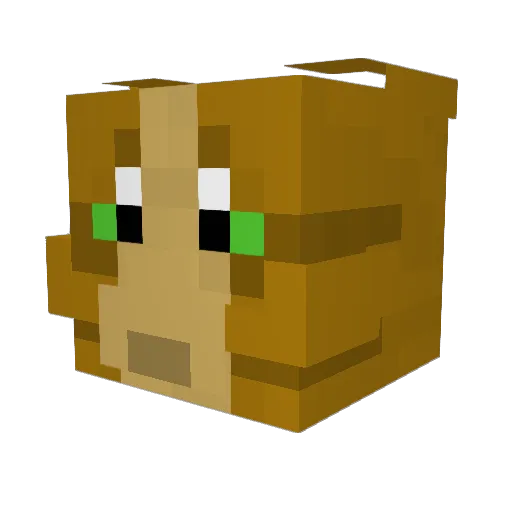 ZekeFish Minecraft avatar head, 3D render