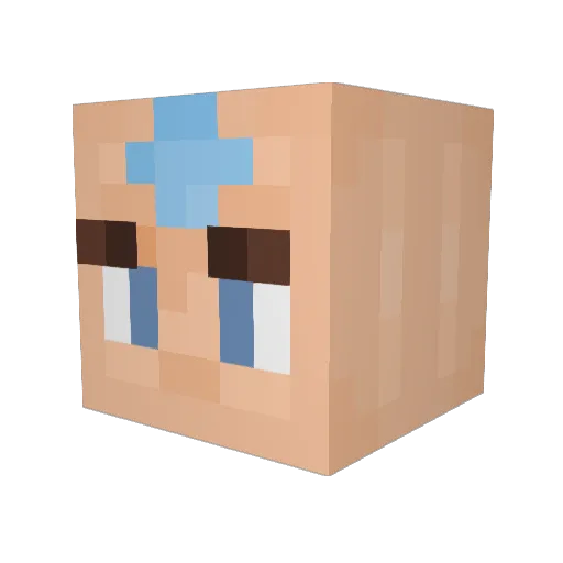 ZekerMilan Minecraft avatar head, 3D render