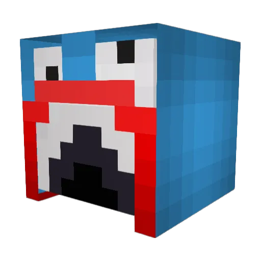 Zekey10 Minecraft avatar head, 3D render