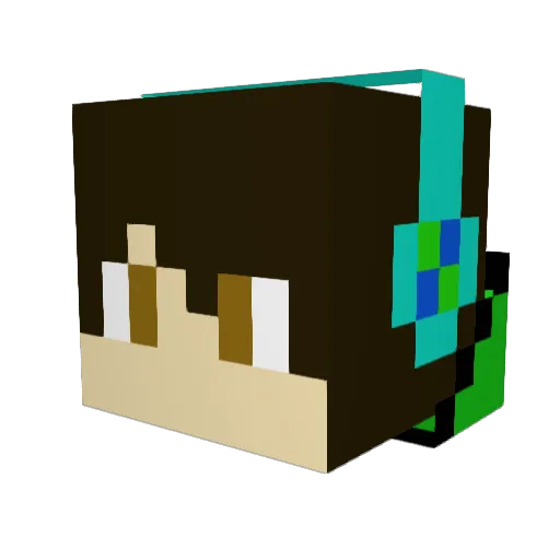 ZekeyZoo Minecraft avatar head, 3D render