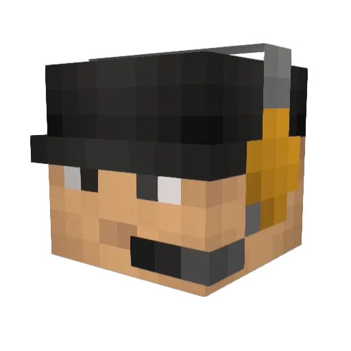 Zekeyteke Minecraft avatar head, 3D render
