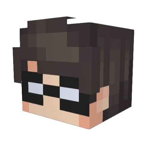 Zeki20_ Minecraft avatar head, 3D render