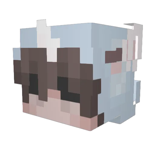ZekiCYR Minecraft avatar head, 3D render