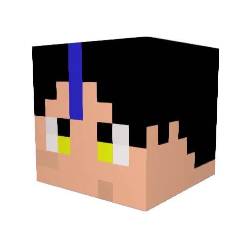 Zekidayo Minecraft avatar head, 3D render
