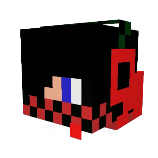 Zekirr Minecraft avatar head, 3D render