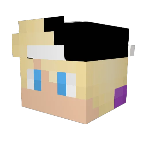 Zekk1n Minecraft avatar head, 3D render