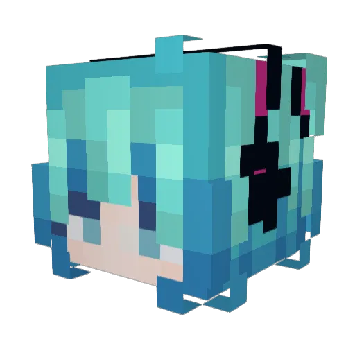 Zekkels Minecraft avatar head, 3D render