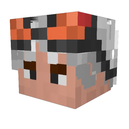 Zekkiy Minecraft avatar head, 3D render