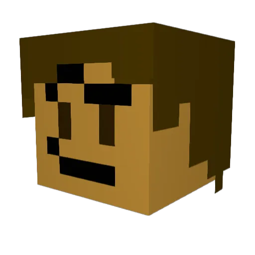 Zekokoman Minecraft avatar head, 3D render