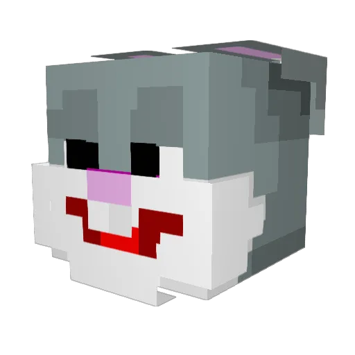 Zekonja Minecraft avatar head, 3D render