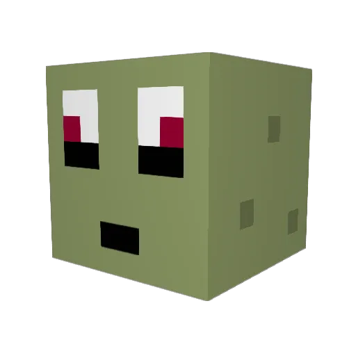 Zekora2 Minecraft avatar head, 3D render