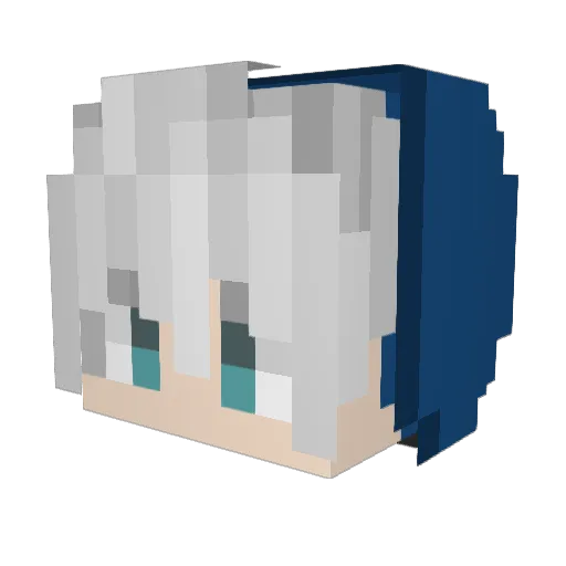 Zekow_ Minecraft avatar head, 3D render
