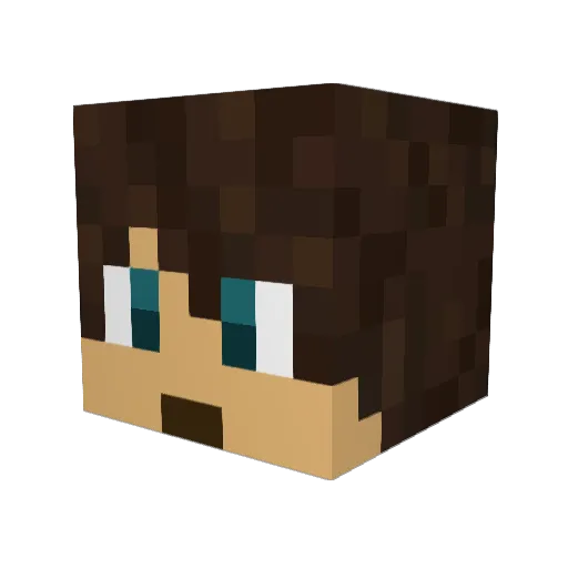 Zekoyi Minecraft avatar head, 3D render