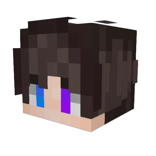 Zekqi Minecraft avatar head, 3D render