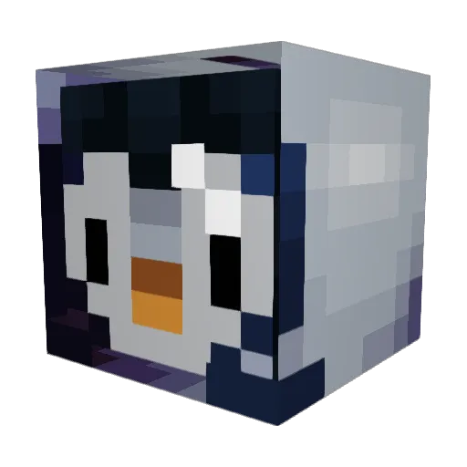 Zekraw Minecraft avatar head, 3D render