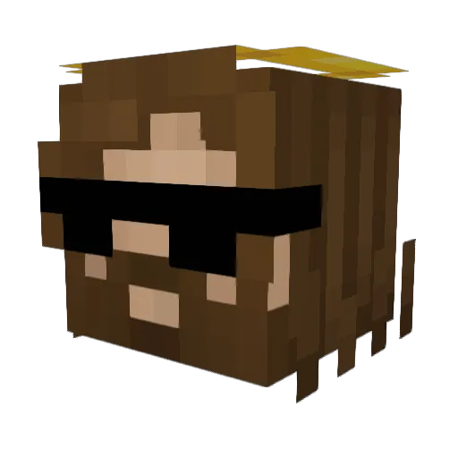 Zekrom62 Minecraft avatar head, 3D render