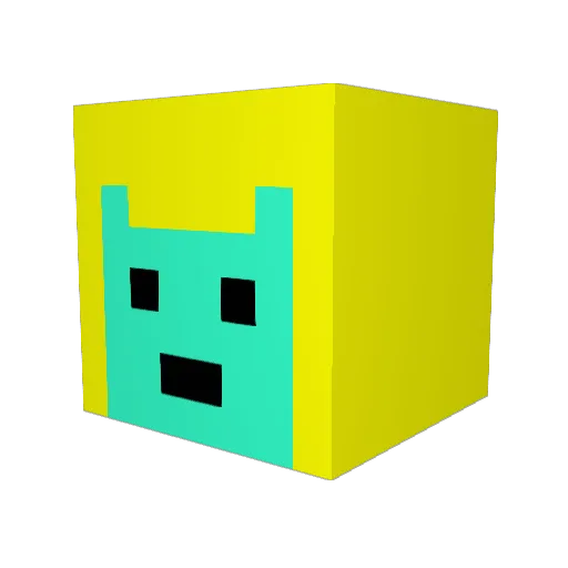 Zeksa Minecraft avatar head, 3D render