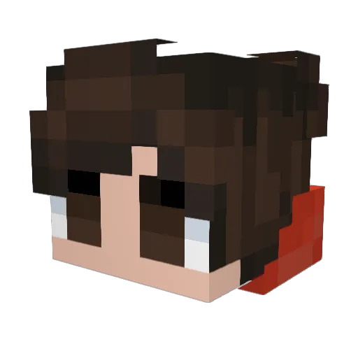 ZekuOIOIOI Minecraft avatar head, 3D render