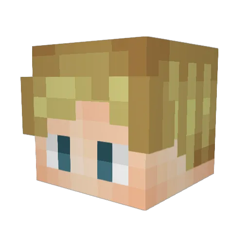 Zekums986 Minecraft avatar head, 3D render
