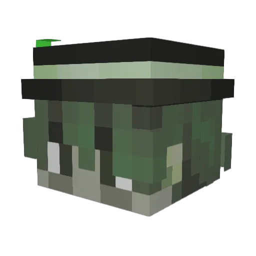 Zekuss_ Minecraft avatar head, 3D render