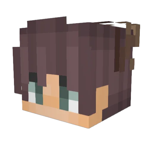 Zekyzekk Minecraft avatar head, 3D render