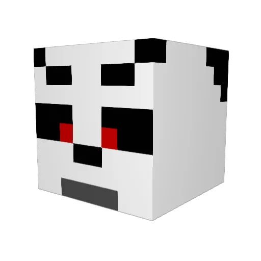 Zelalas Minecraft avatar head, 3D render