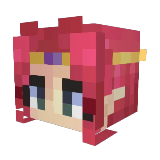ZeldAry Minecraft avatar head, 3D render