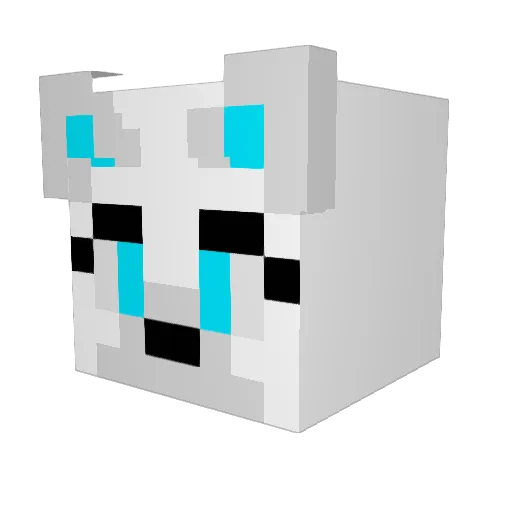 ZeldaKitten Minecraft avatar head, 3D render