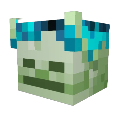 ZeldaLoreYT Minecraft avatar head, 3D render