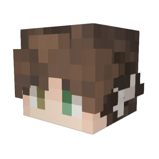 ZeldaPersona Minecraft avatar head, 3D render