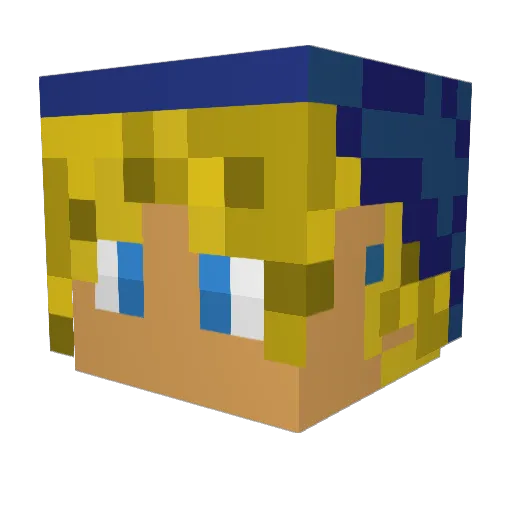 ZeldaSage Minecraft avatar head, 3D render