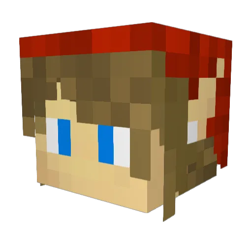 Zeldakid Minecraft avatar head, 3D render