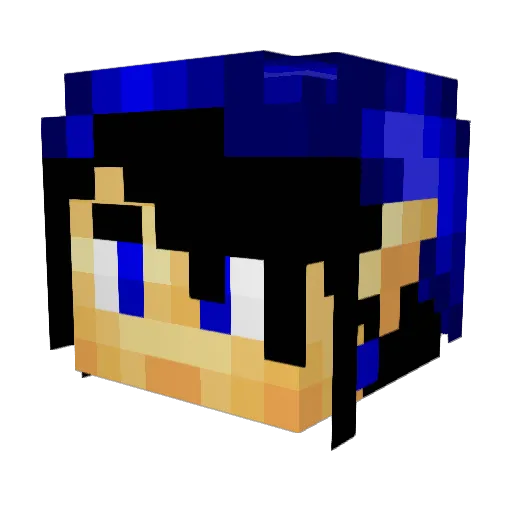 Zeldou82 Minecraft avatar head, 3D render