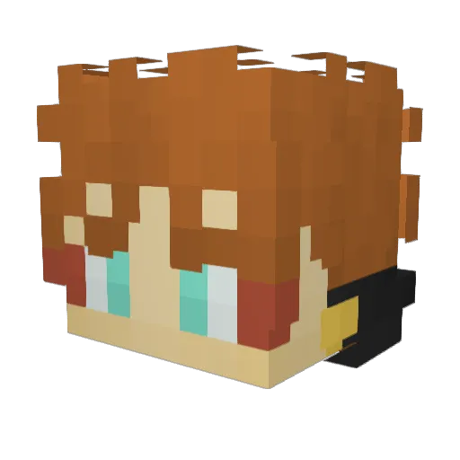 Zeldozed Minecraft avatar head, 3D render
