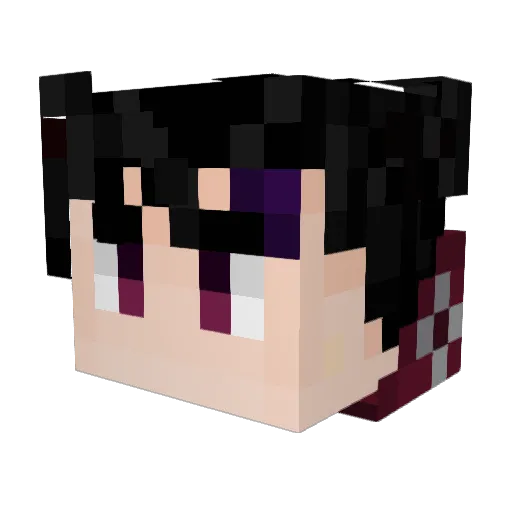 Zeldris_YT Minecraft avatar head, 3D render