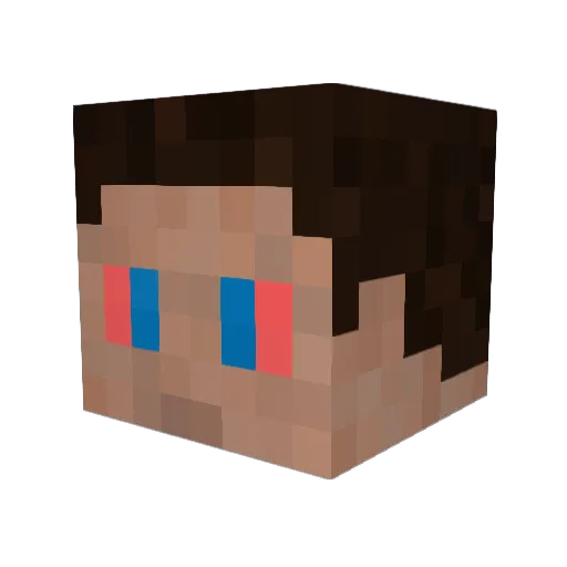Zeleph13 Minecraft avatar head, 3D render