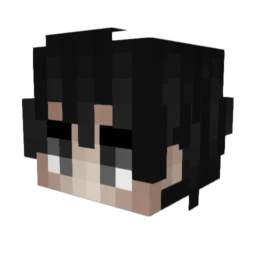 Zeleph Minecraft avatar head, 3D render