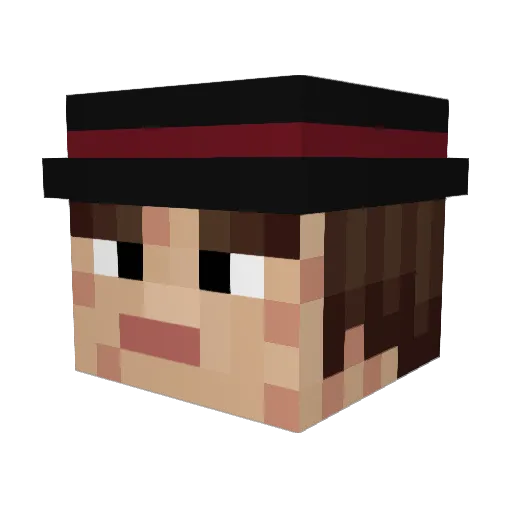 Zelephi Minecraft avatar head, 3D render