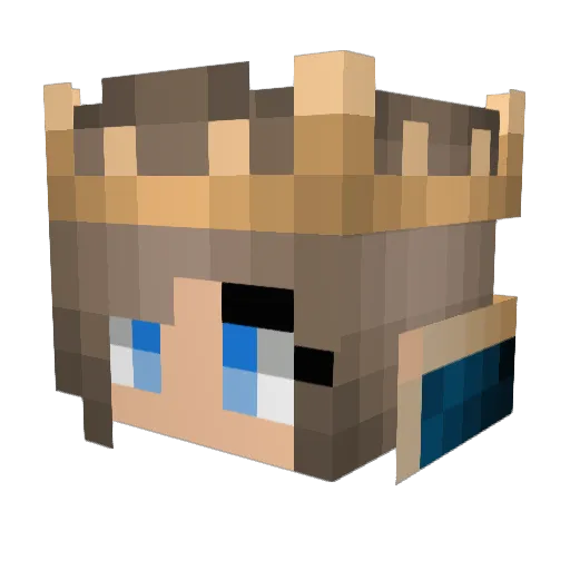 Zeleria Minecraft avatar head, 3D render