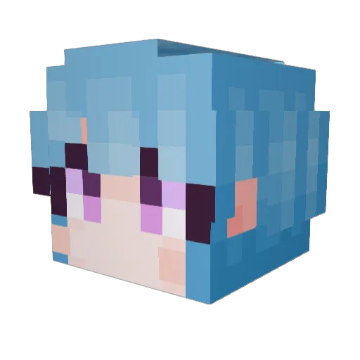 ZeliZuimu Minecraft avatar head, 3D render