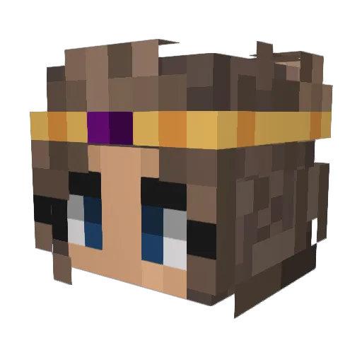 Zelicia Minecraft avatar head, 3D render