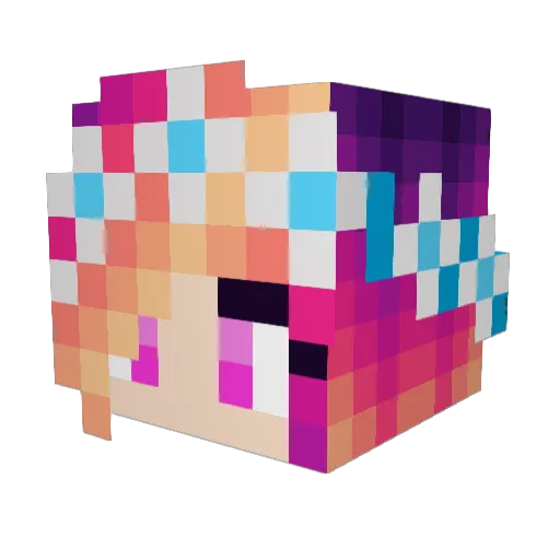 Zeliha03 Minecraft avatar head, 3D render