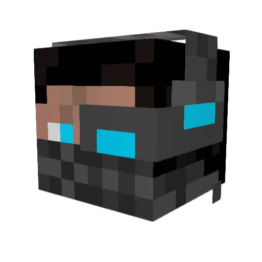 Zelihood Minecraft avatar head, 3D render