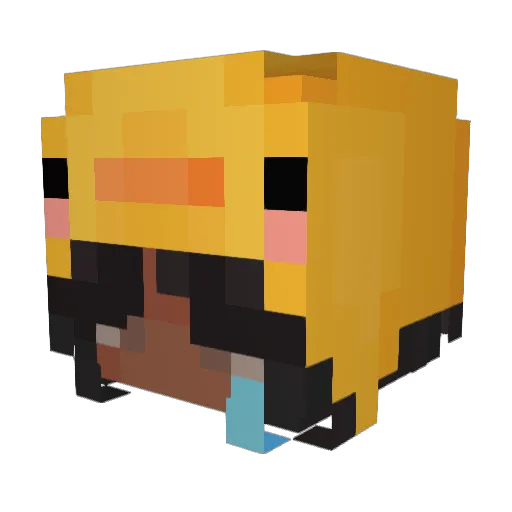 Zelileaf Minecraft avatar head, 3D render