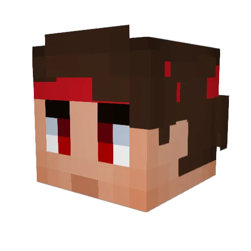 Zelixushka Minecraft avatar head, 3D render