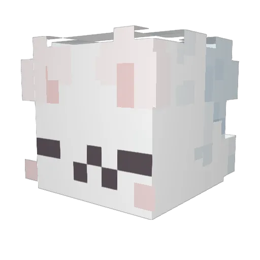 Zell1e Minecraft avatar head, 3D render